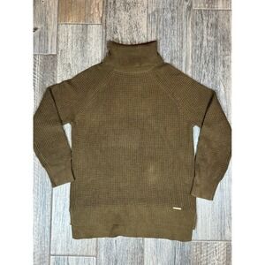 Michael Kors Turtleneck Sweater Womens Small Knit Olive Green Long Sleeve‎ NWT